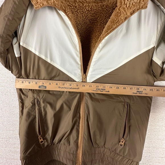 Zyia Med Reversible Camel Sierra Fleece Lined Jacket Retro 80's 90's Active Warm - Picture 11 of 14